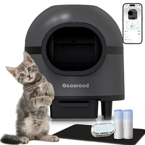 GEOOROOD PET CAT LITTER BOX WITH APP CONTROL