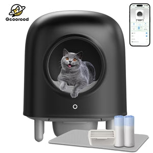 GEOOROOD PET CAT LITTER BOX WITH APP CONTROL II BLACK