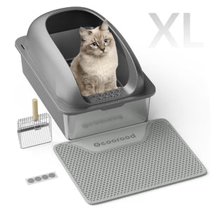 Geoorood Pet Cat Litter Box Stainless Steel with 20L capability